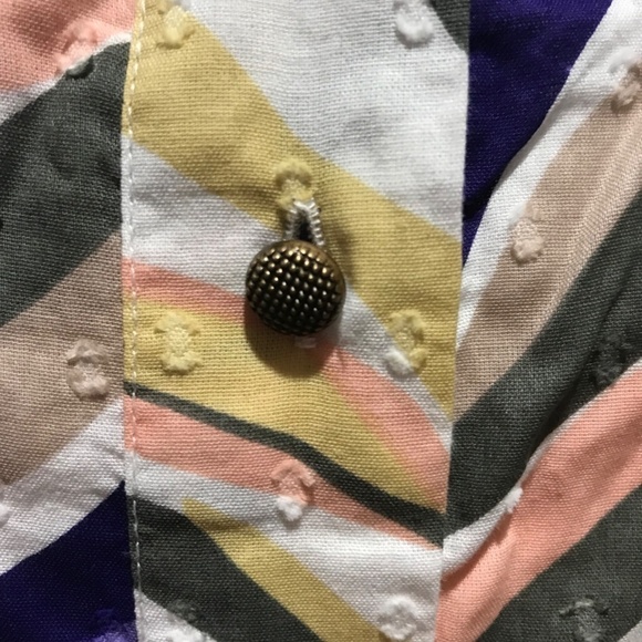 Anthropologie Faustina Dress 16 Colorful Midi Marbled Striped Preppy Chic Retro - Picture 10 of 15